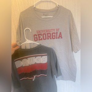 Georgia Bulldog Dawgs L XL tshirt lot.